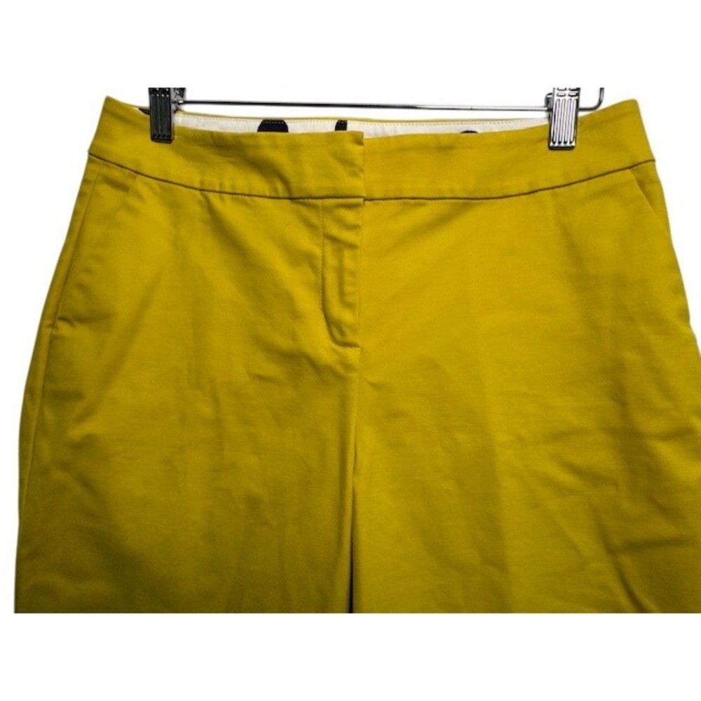Boden Womens Pants Size Yellow Stretch Chino Career Casual Polka Dot - 6R - Picture 2 of 11